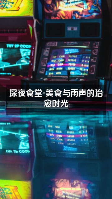 抖音一念清净·雨声助眠视频封面：深夜食堂·美食与雨声的治愈时光